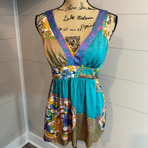 Anthropologie Alice & Trixie Silk Print Sleeveless Top Small - Picture 1 of 7